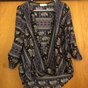 Boho elephant top